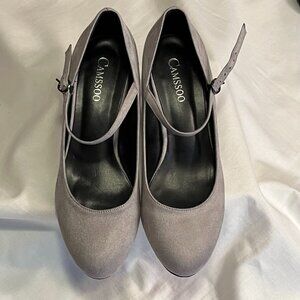 Camssoo Women's grey suede shoes - 8